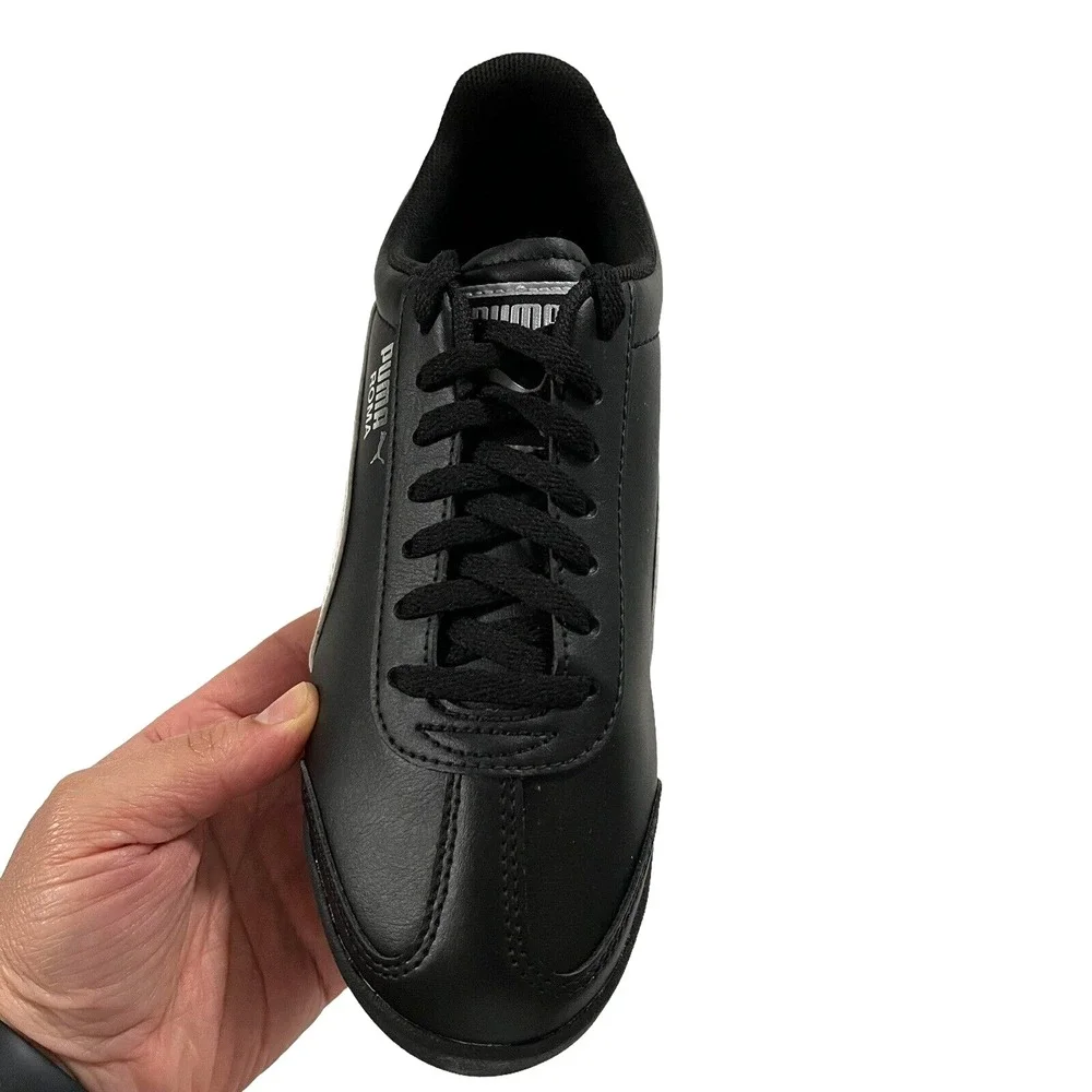 Puma Roma Mens Youth Boys Low Top Sneakers Size 7 Black-White Lace‎ Up Shoes